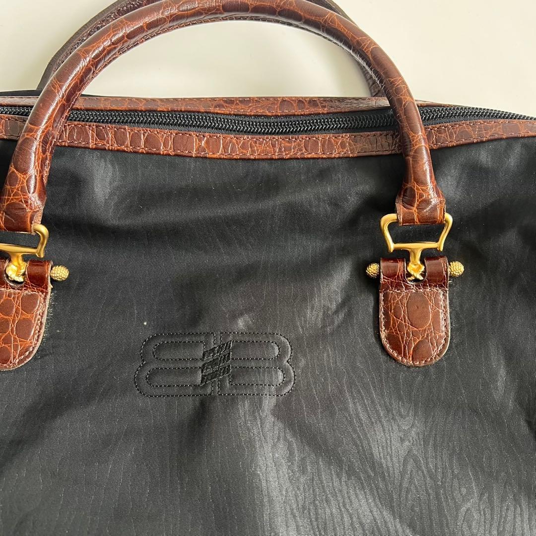 バッグ BALENCIAGA BB CROCO BOSTON HAND BAG