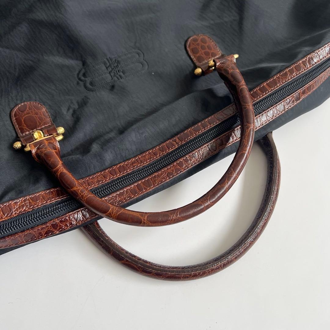 バッグ BALENCIAGA BB CROCO BOSTON HAND BAG
