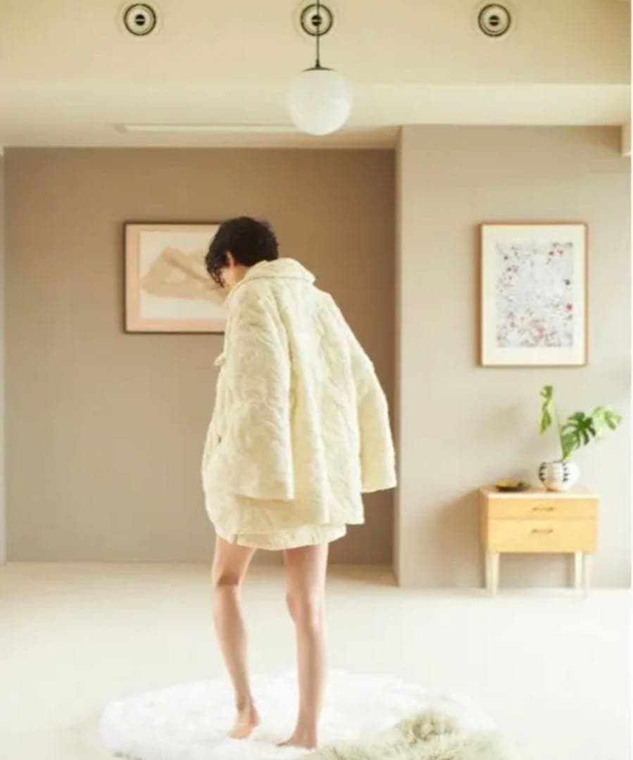 ジャケット・アウター Rosary Moon Fluffy Jacquard Quilted Coat