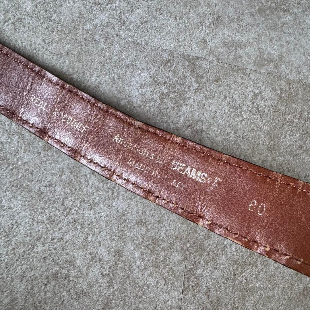 suzurin Anderson's BEAMS リアルクロコレザーベルト