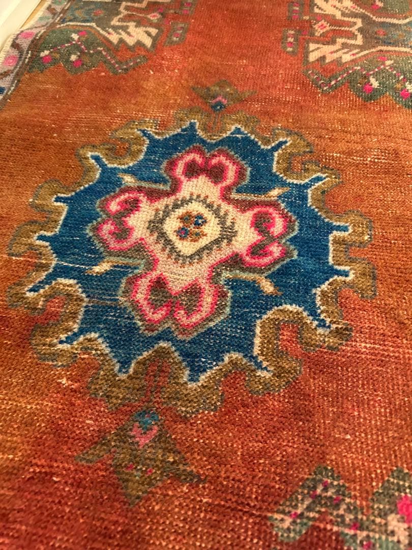 トライバルラグ・トルコヴィンテージラグ・ウール約56×120cm