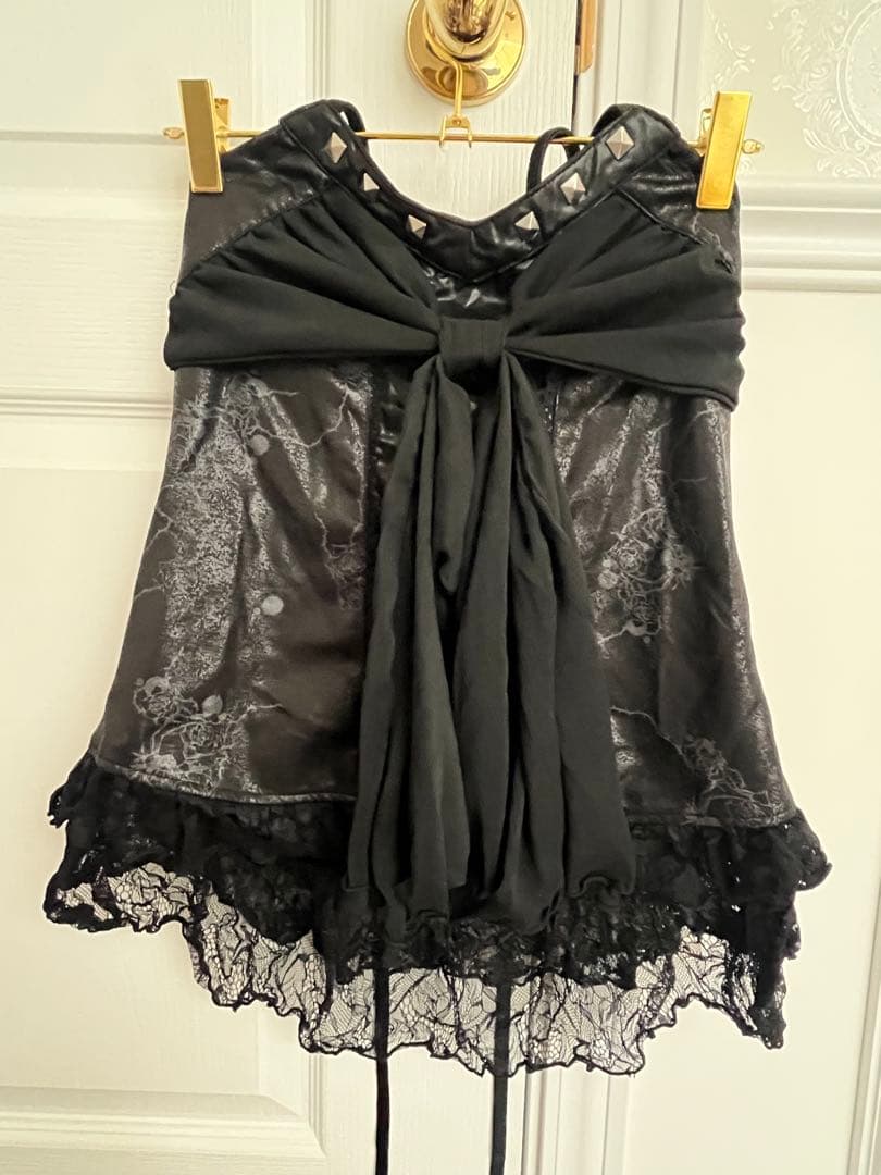 HJelly 編み上げ　ベアトップス