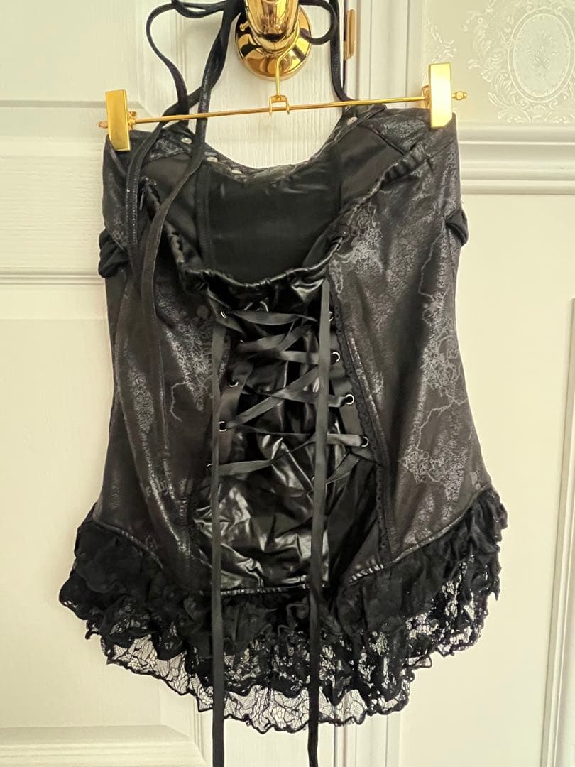 HJelly 編み上げ　ベアトップス