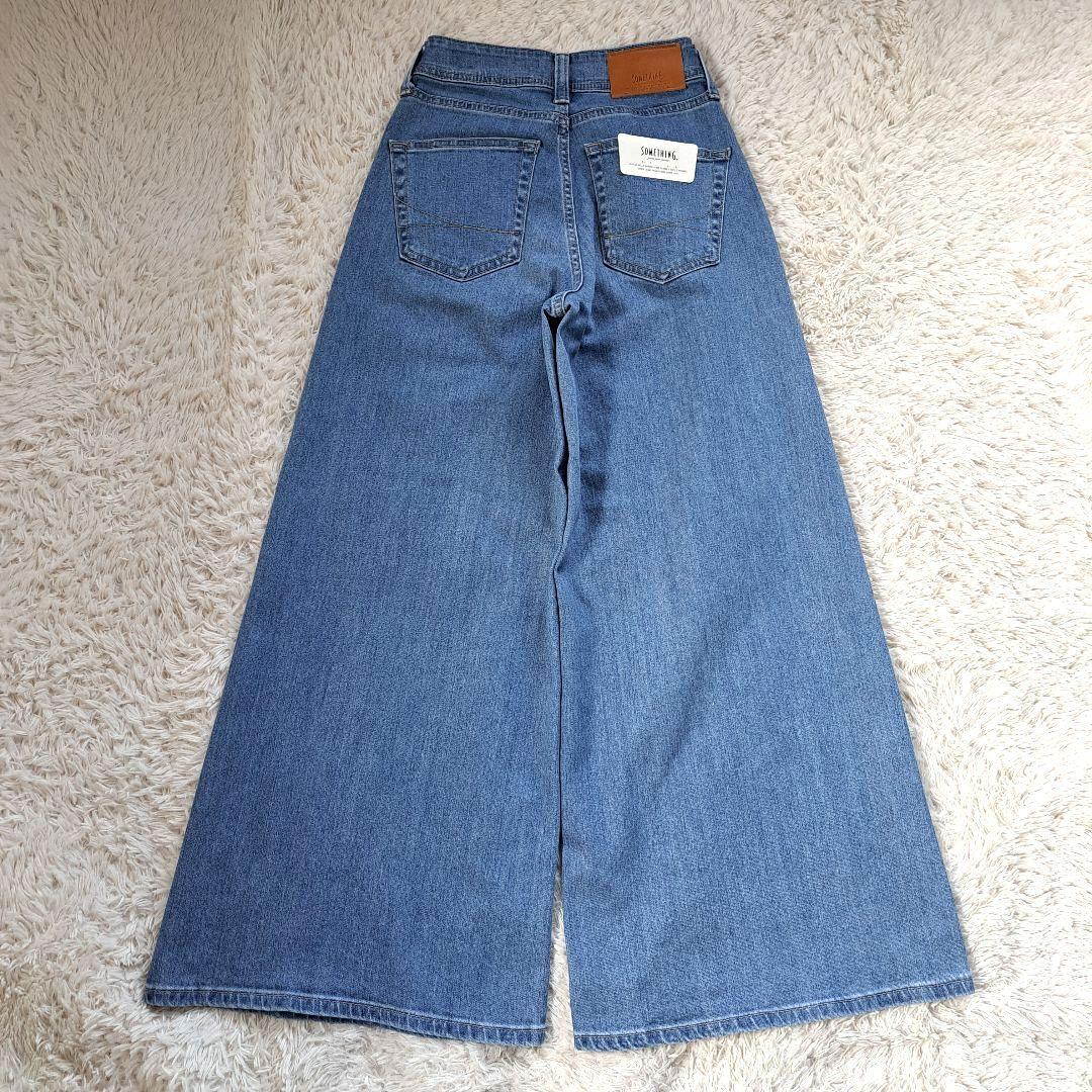 新品タグ付 24SS 別注 SOMETHING LISA スーパーワイドデニム