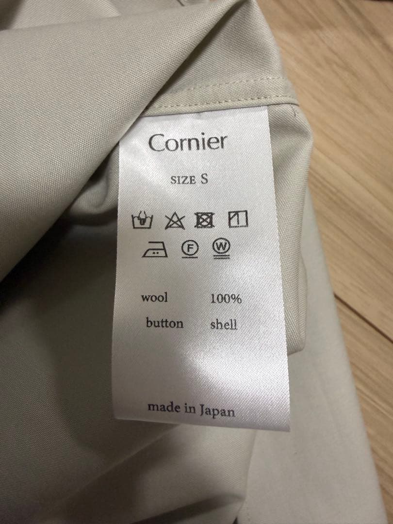トップス cornier Super180's WORSTED WOOL SHIRTS