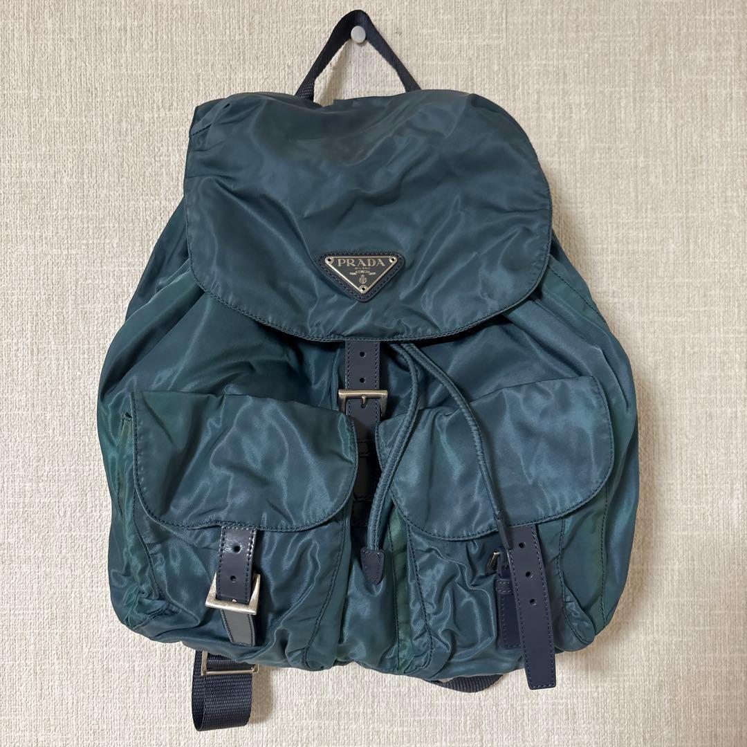PRADA プラダ リュック バックパック 三角ロゴ ブルー
