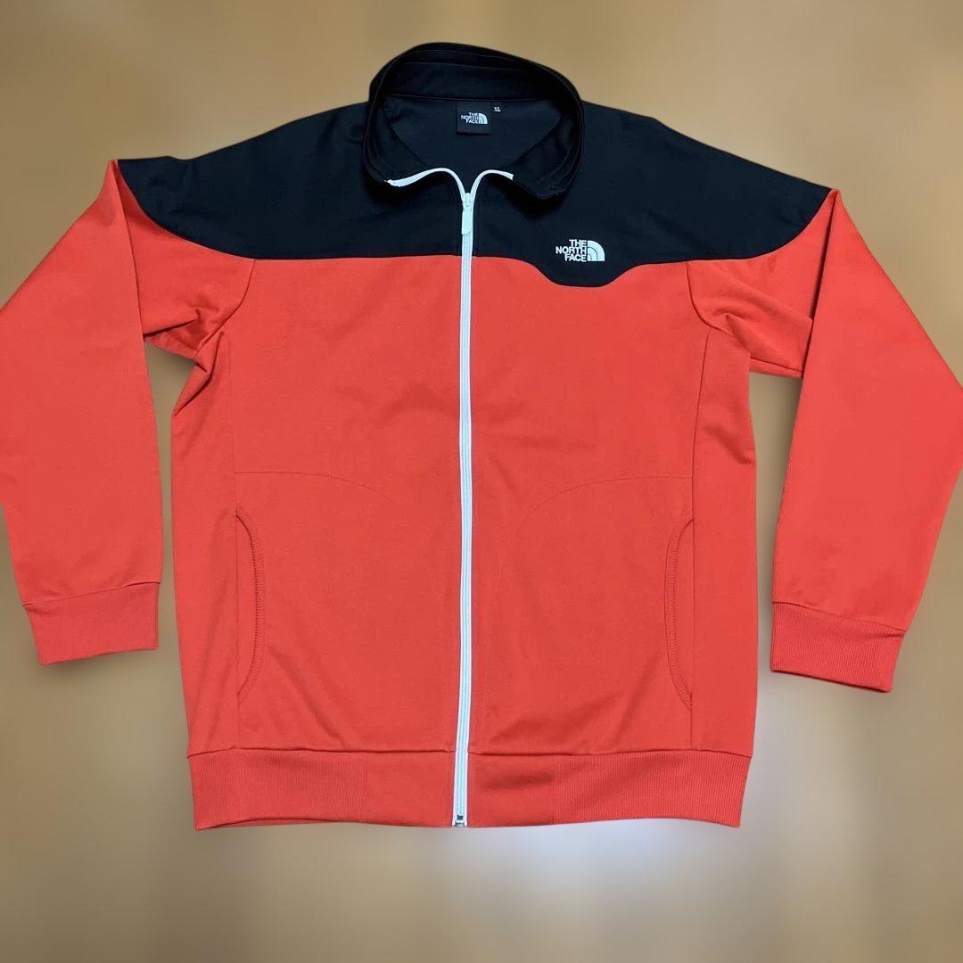 ノースフェイス トラックジャケット ジャージ XL 赤×黒