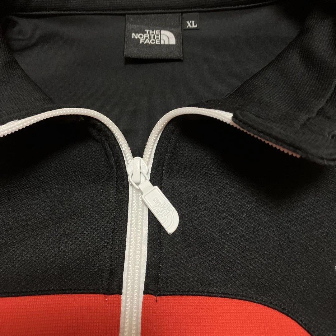 ノースフェイス トラックジャケット ジャージ XL 赤×黒