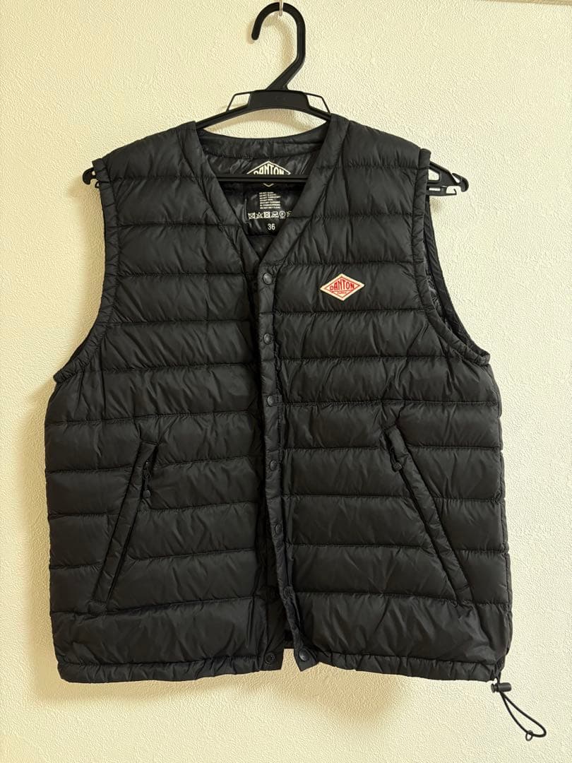 kochisa DANTON ブラック ダウンベスト 36