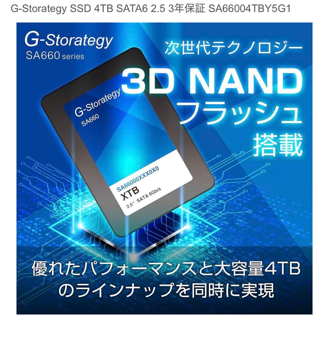 G-Storategy 2.5インチ SSD 4TB SA66004TBY5G1