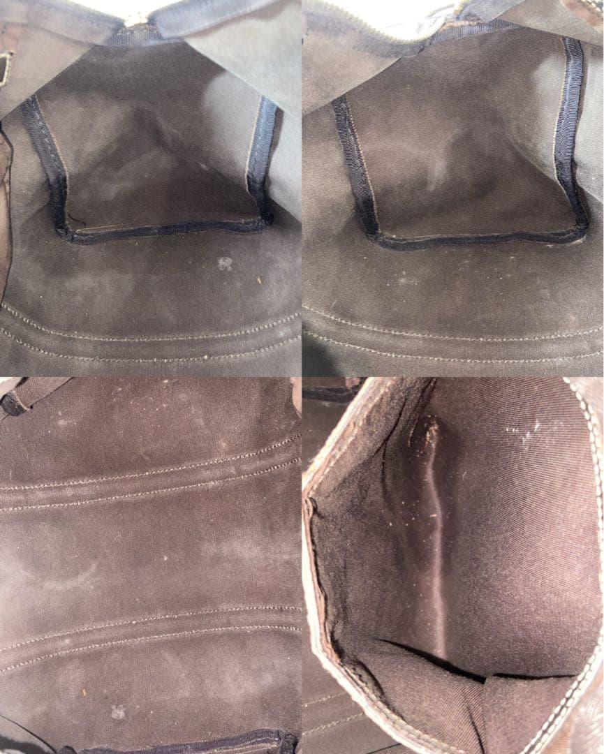 まあ　GUCCI ボストンバッグ　ハンドバッグ　GG PVC レザブラウン　ロゴ