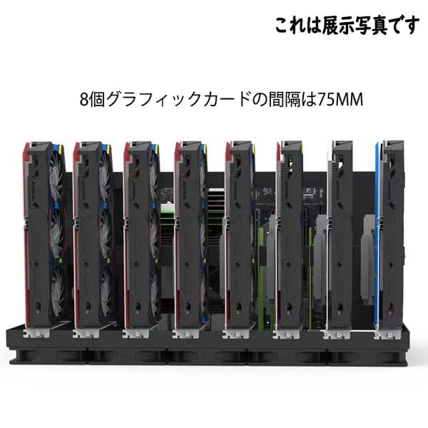 新年セール 新品 7点セット　8GPUマイニングリグフレーム+静音ファン5点