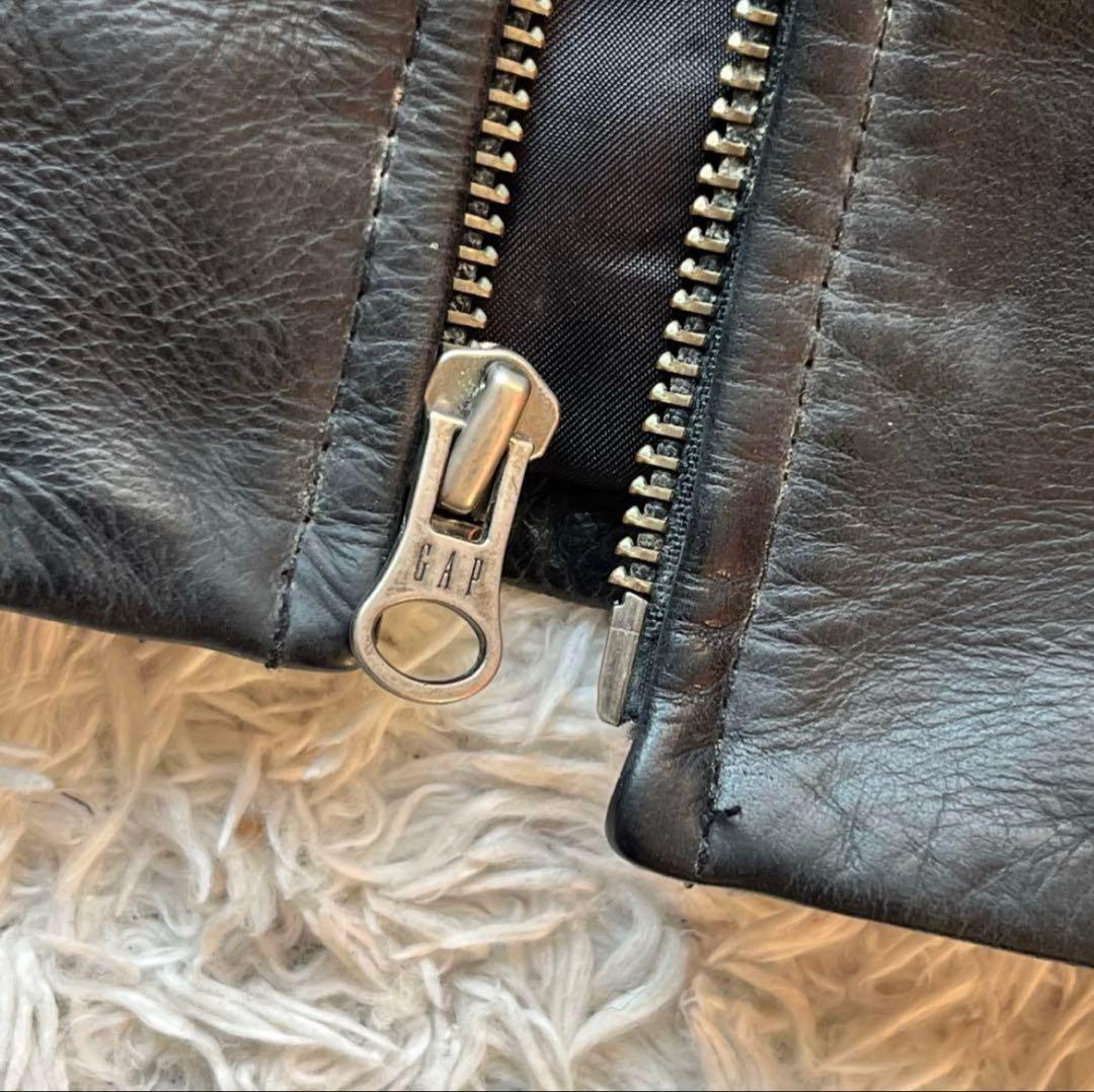 00’s archive old gap leather jacket