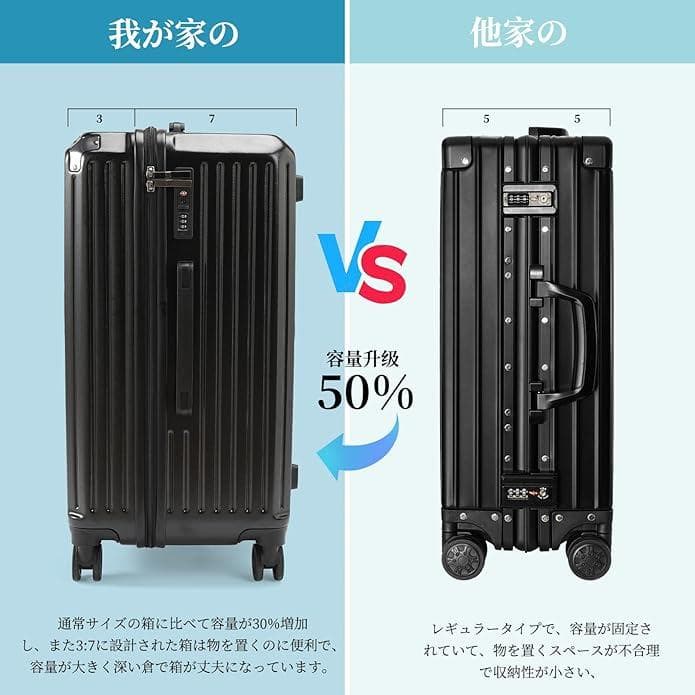 [Oritatanda] スーツケース　イエロー 約87L 大容量　６～10泊