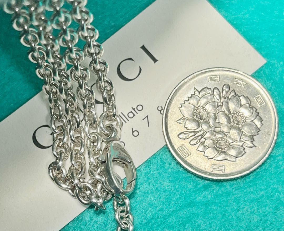 美品　GUCCI 3.8ミリ　シルバー925 チェーンネックレス
