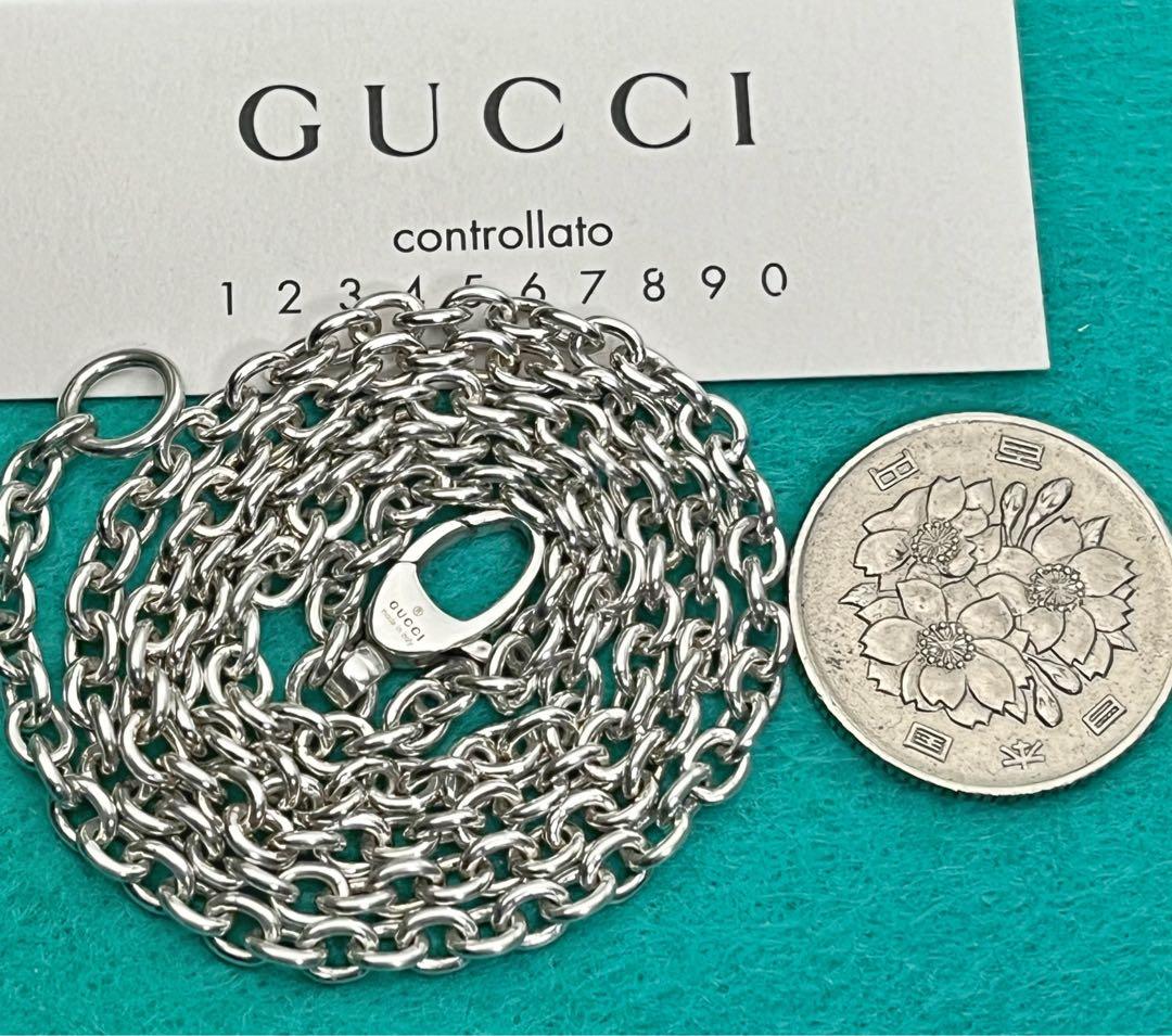 美品　GUCCI 3.8ミリ　シルバー925 チェーンネックレス