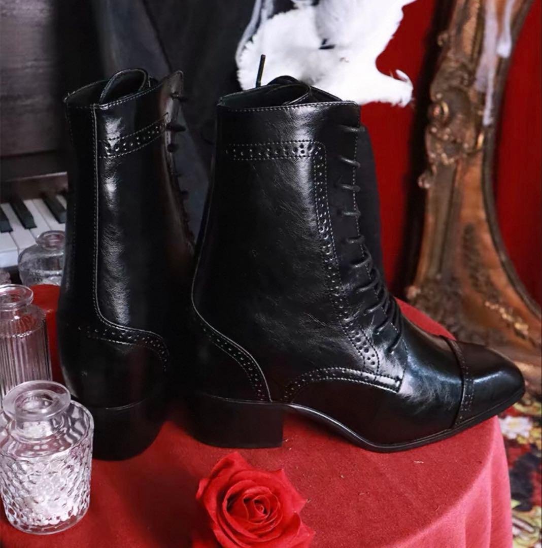 【15cm厚底ブーツ】シークレットシューズ【M】