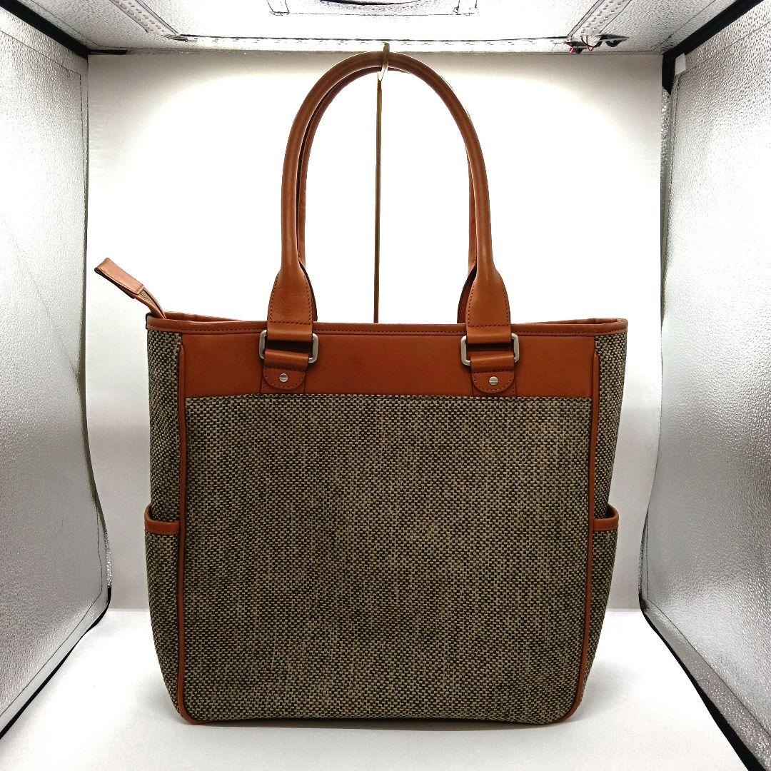 Hartmann　ブラウン ベージュ トートバッグ レザー　上291