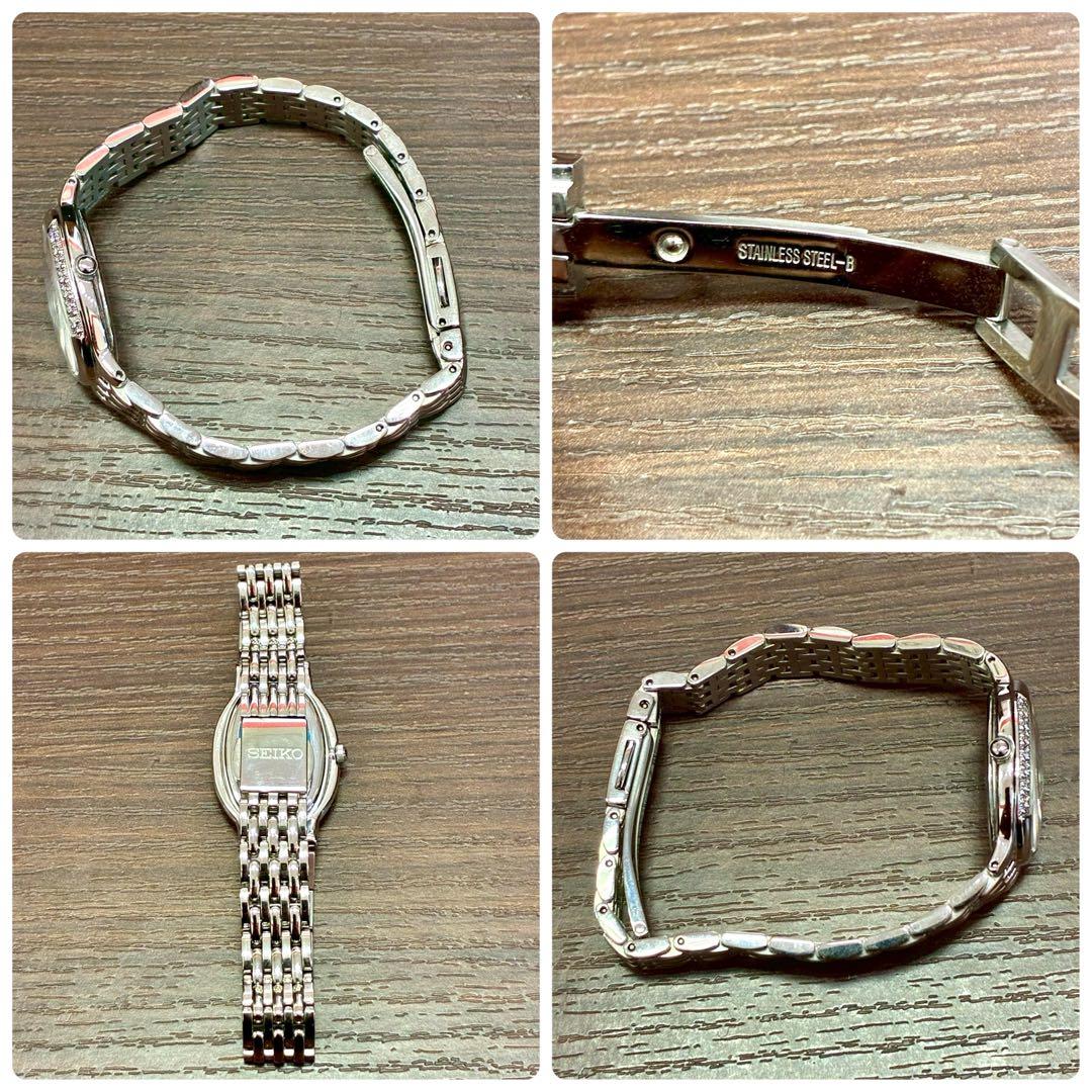 【ジャンク】SEIKO セイコー エクセリーヌ シェル文字盤 1F20-0BG0