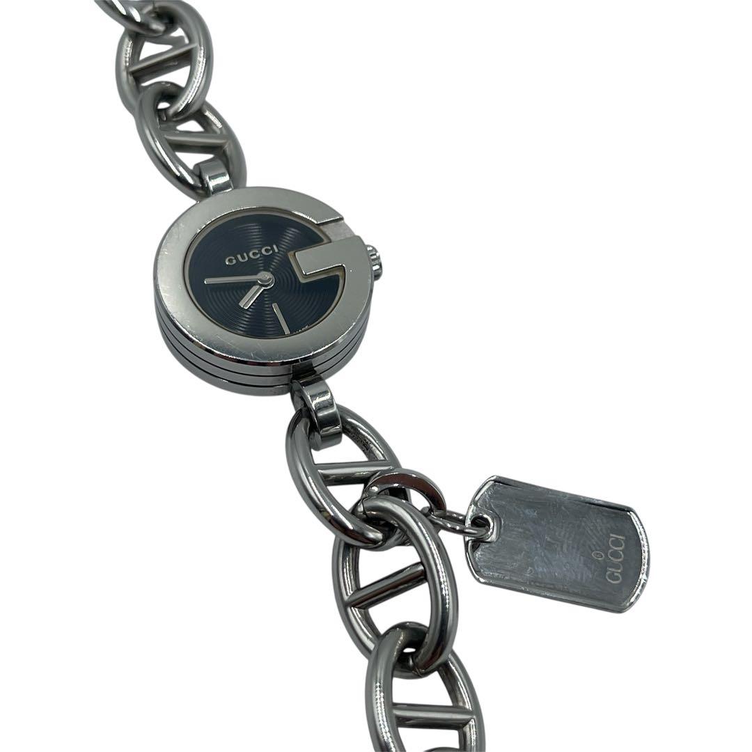 GUCCI シルバー チェーンブレスレット時計 107 28123