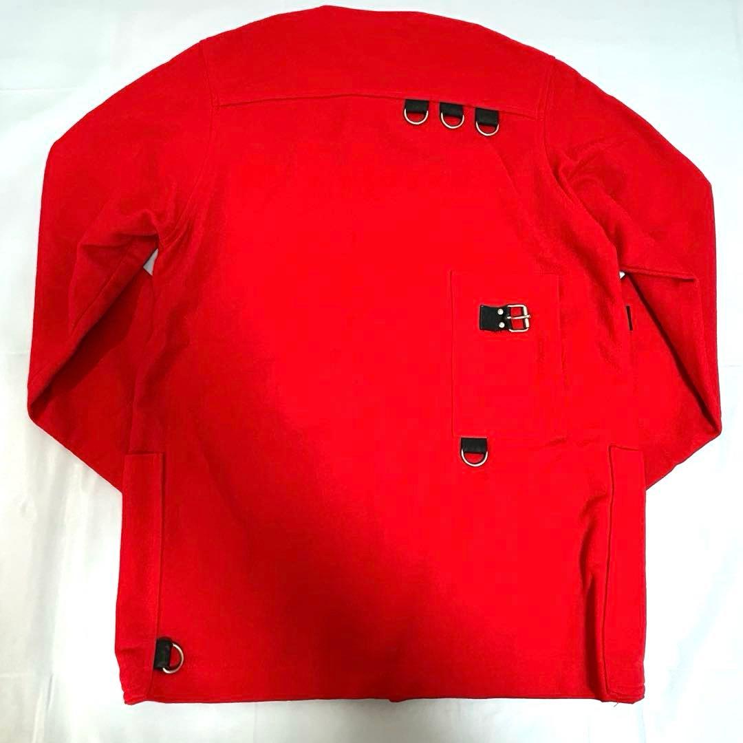【groupie】クリームソーダ　赤ボンデージジャケット　ジッパー付き