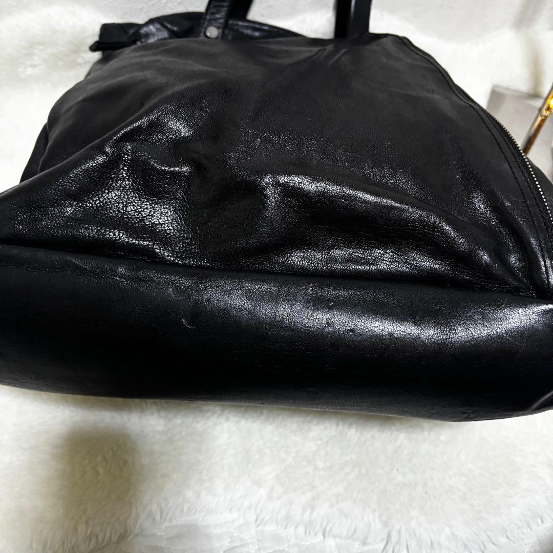 希少 ディーゼル トートバッグ 肩掛け A4 大容量 オールレザー 黒 y2k