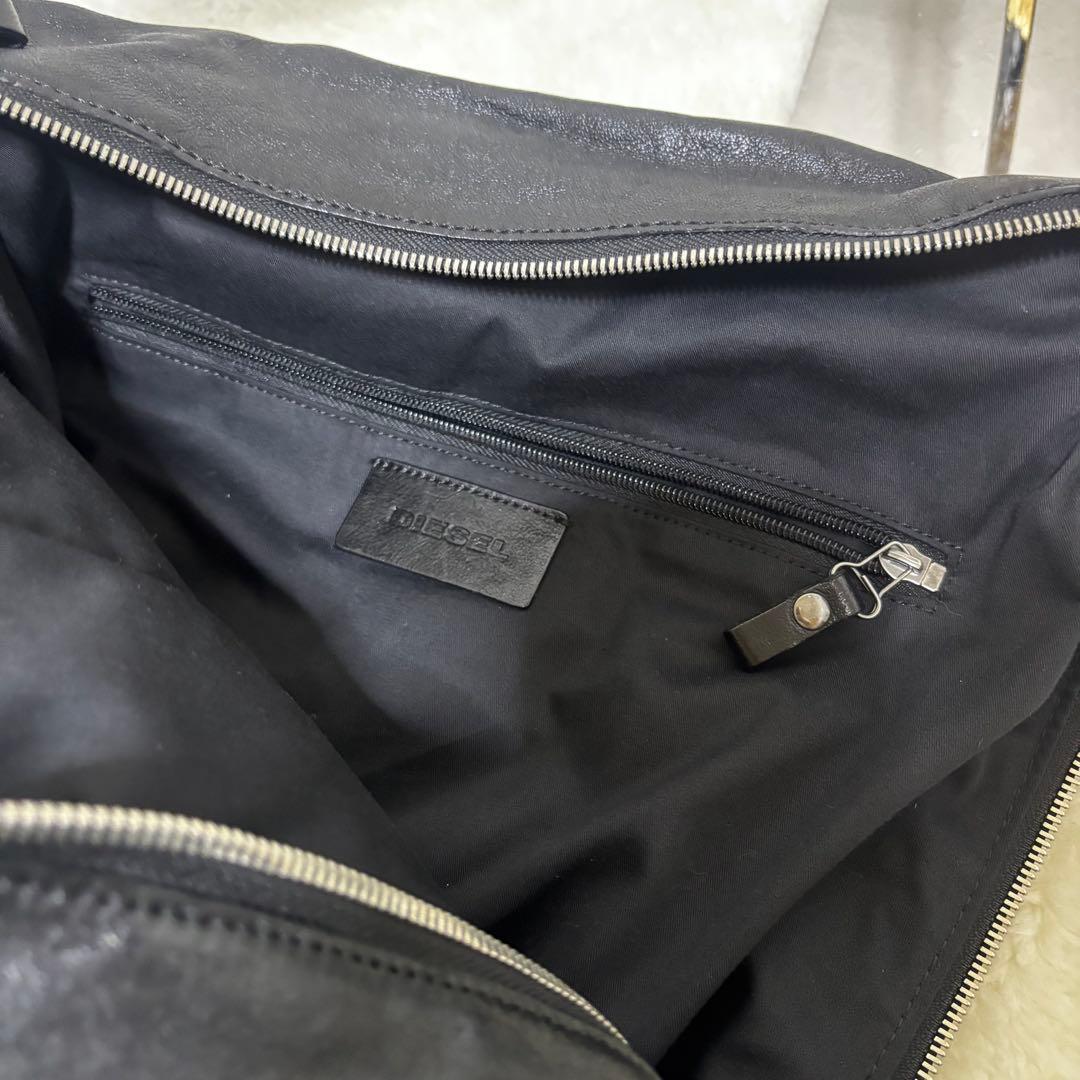 希少 ディーゼル トートバッグ 肩掛け A4 大容量 オールレザー 黒 y2k
