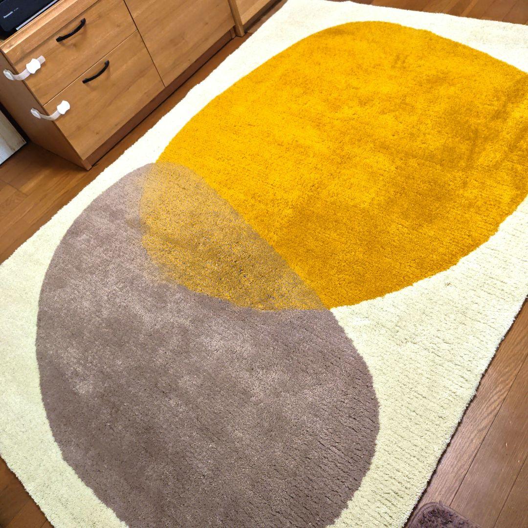 【美品】unico オーダーアクリルラグ MUSY(ムーイス)140×200cm