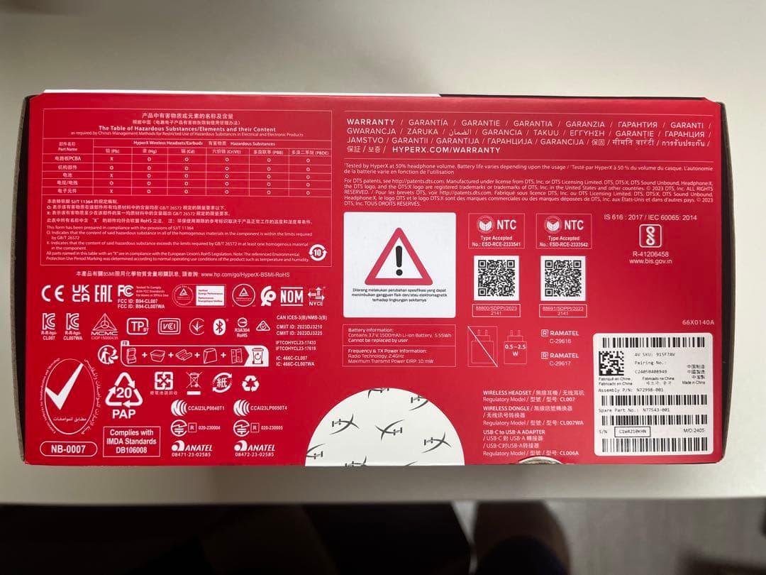 HYPERX CLOUDⅢ WIRELESS ヘッドセット