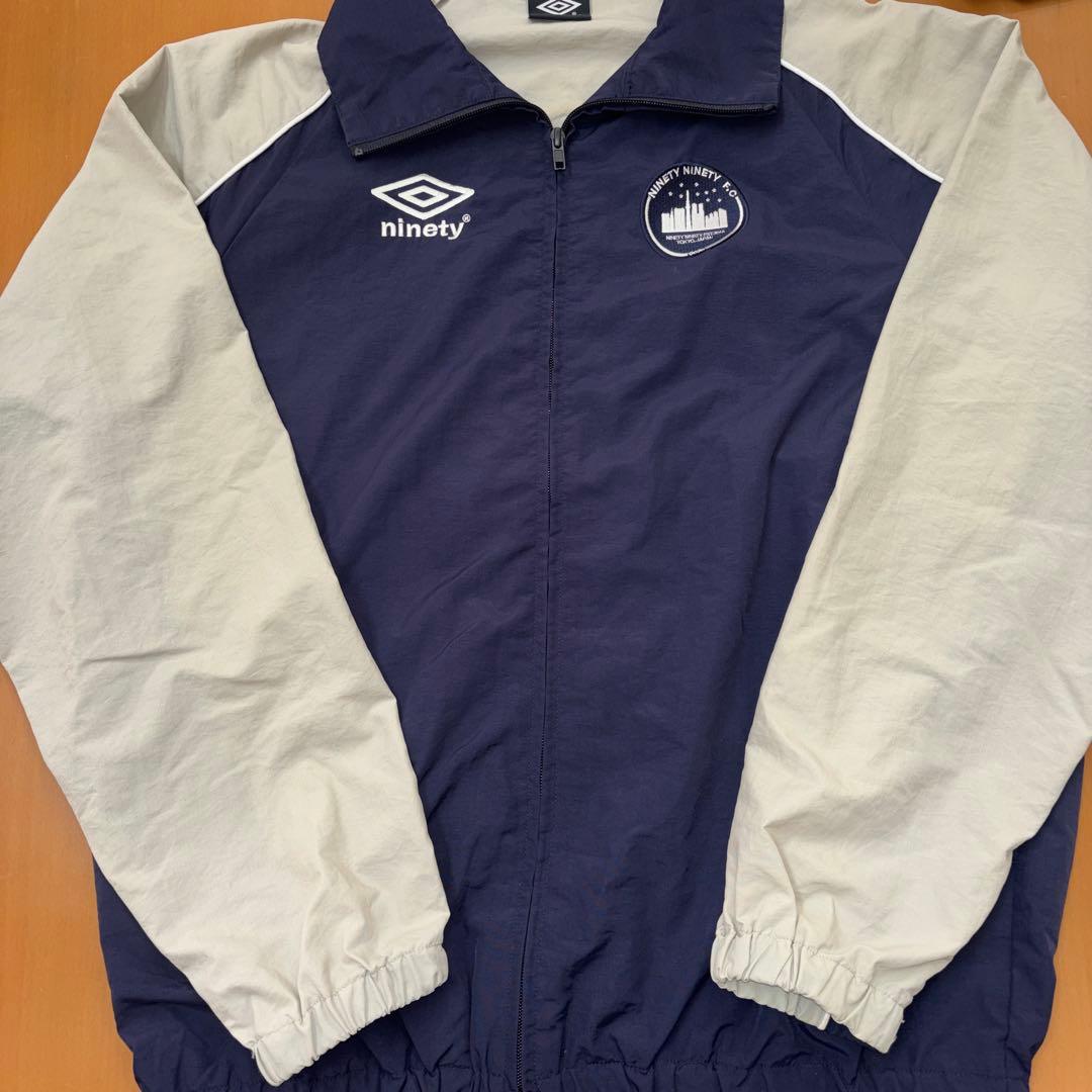 umbro×9090ナイロンジャケット ネイビー/グレー