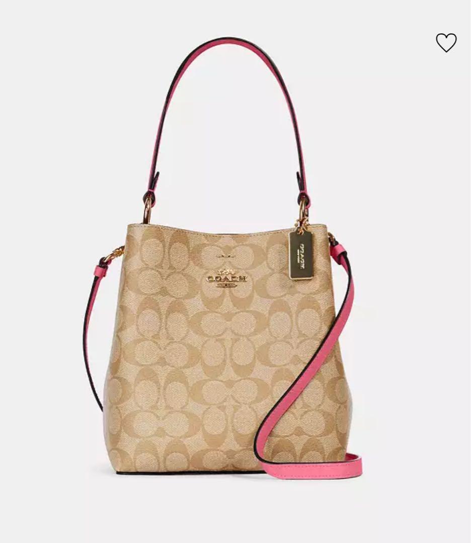 新品　Coach スモール タウン バケット バッグ シグネチャー キャンバス