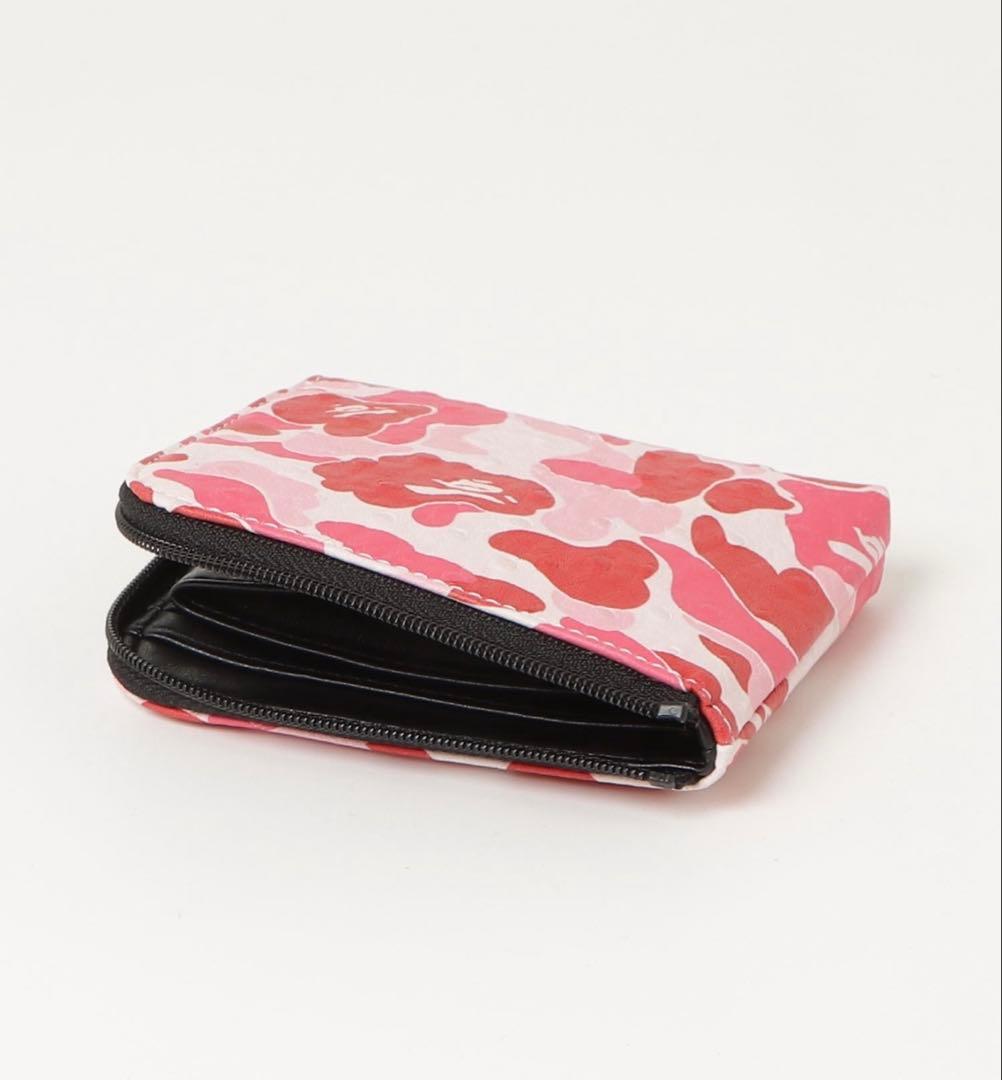 APE エイプ　ABC CAMO MINI ZIPPED WALLET ピンク