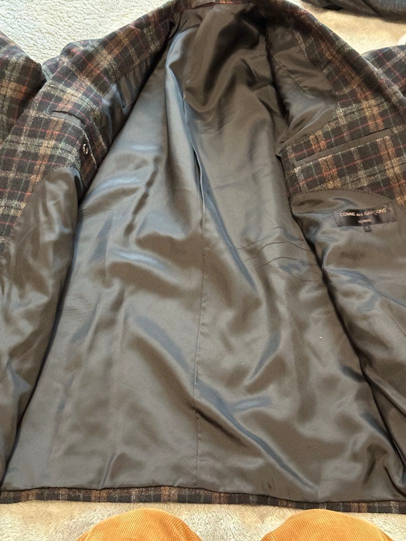 美品　COMME des GARCONS HOMME チェック柄ジャケット S