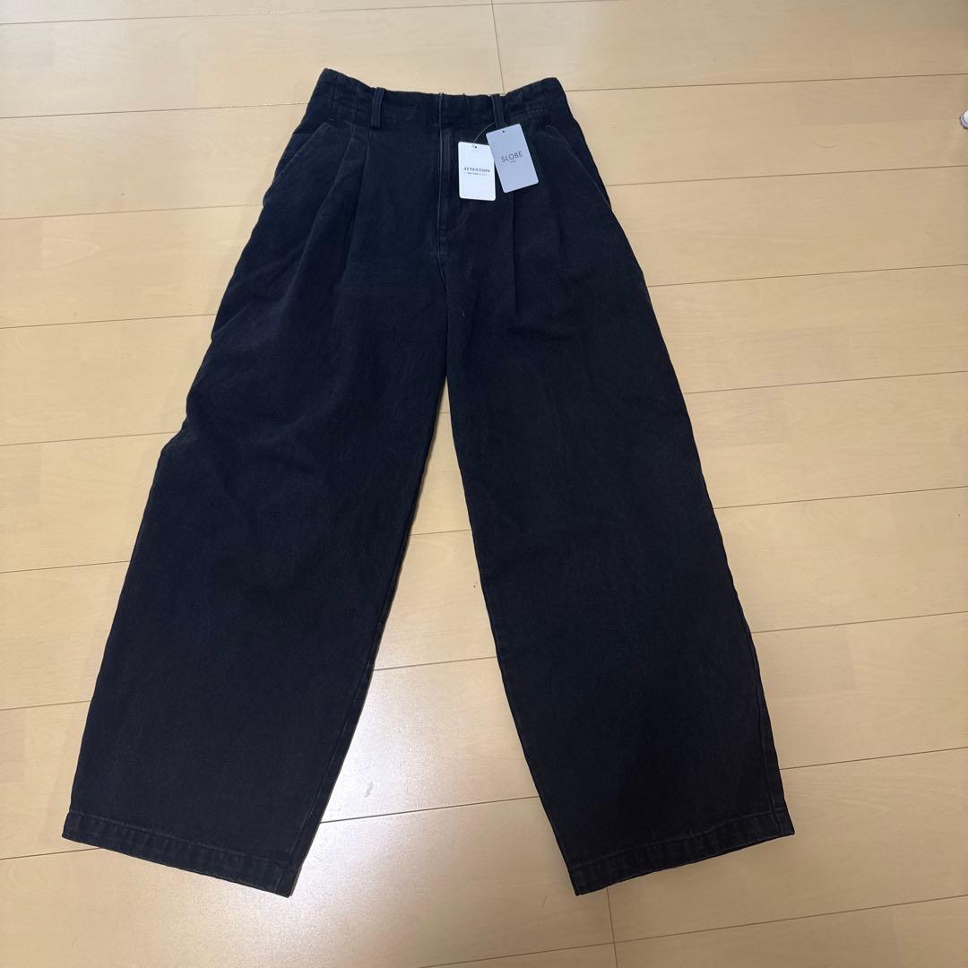 LEDENIM BLUR TUCK TROUSERデニム　36 ブラック