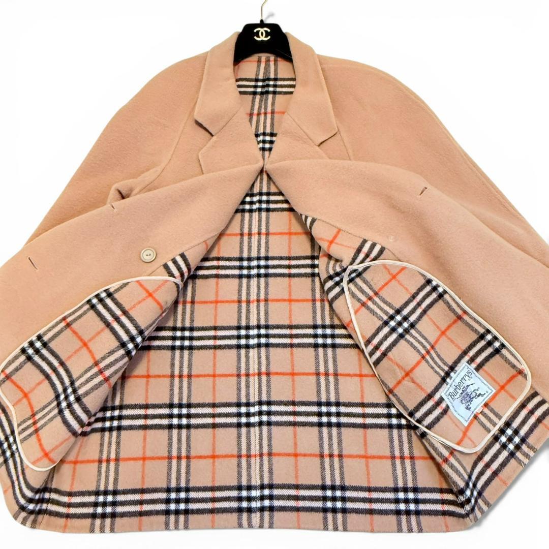 【美品】 Burberry ノバチェック ベージュ ウール チェスターコート