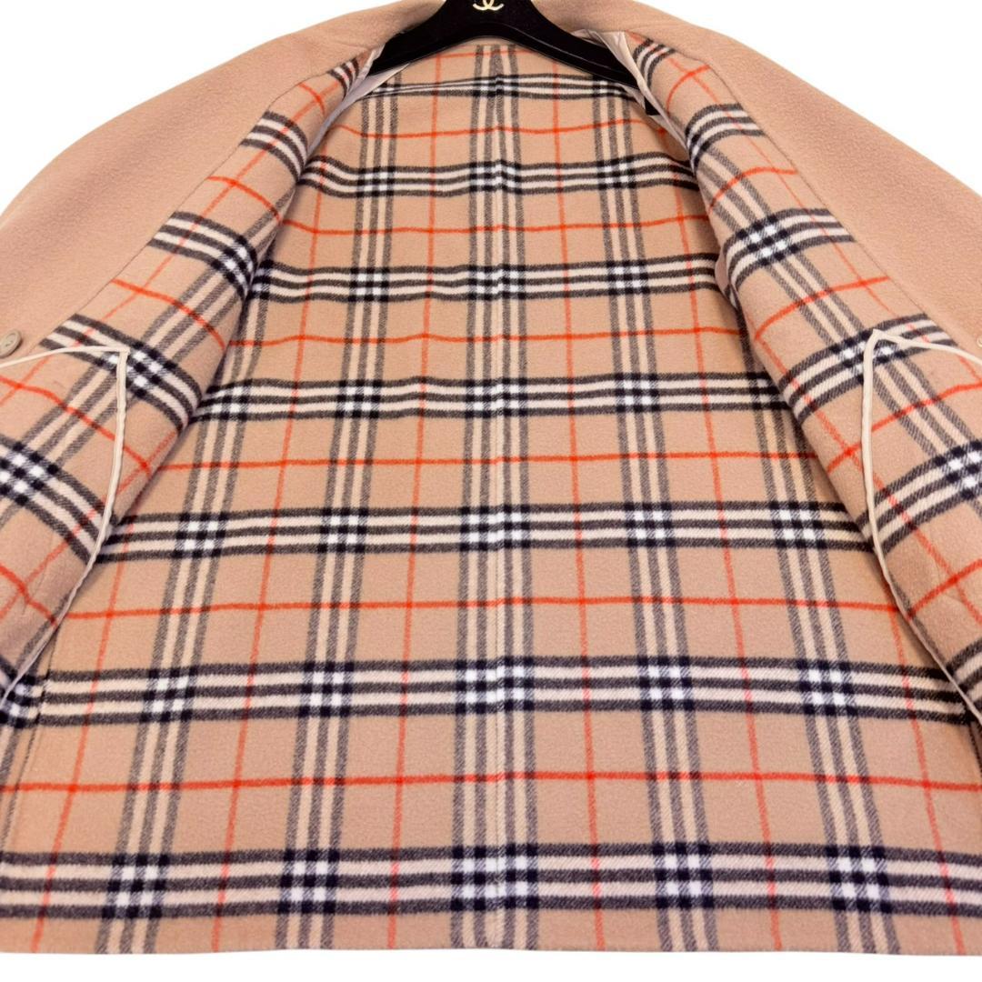 【美品】 Burberry ノバチェック ベージュ ウール チェスターコート