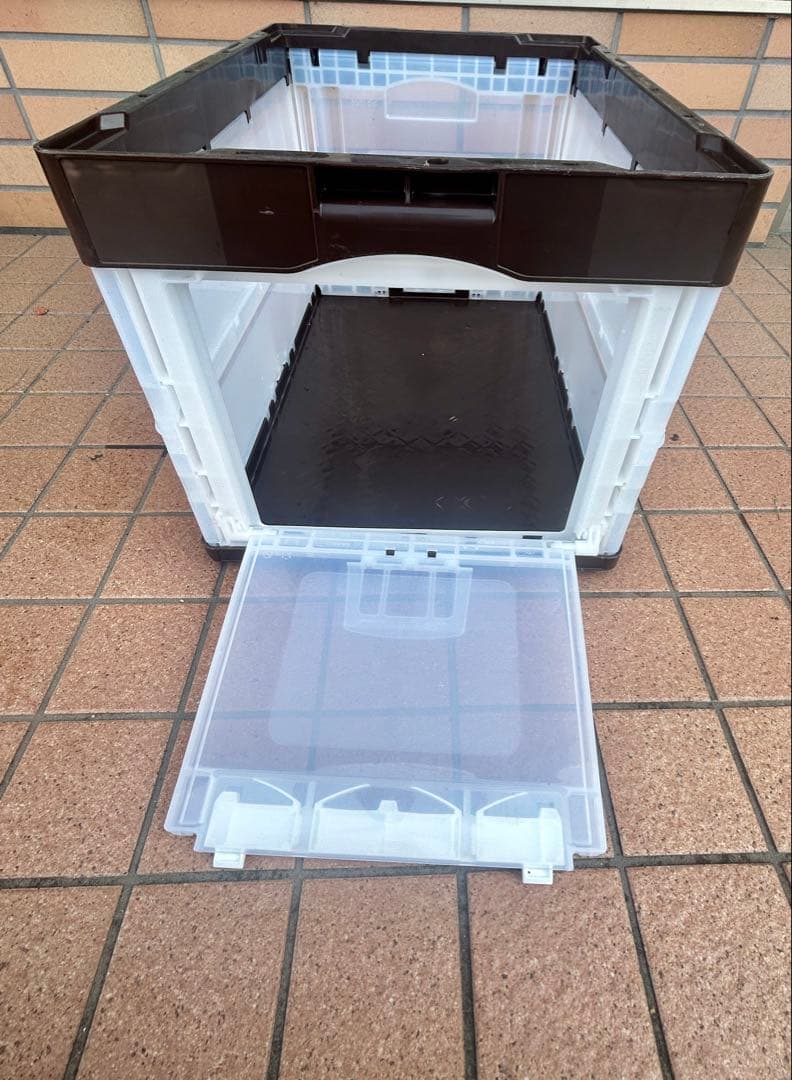 アスクル 折りたたみコンテナ 現場のチカラ ブラウン　20個セット