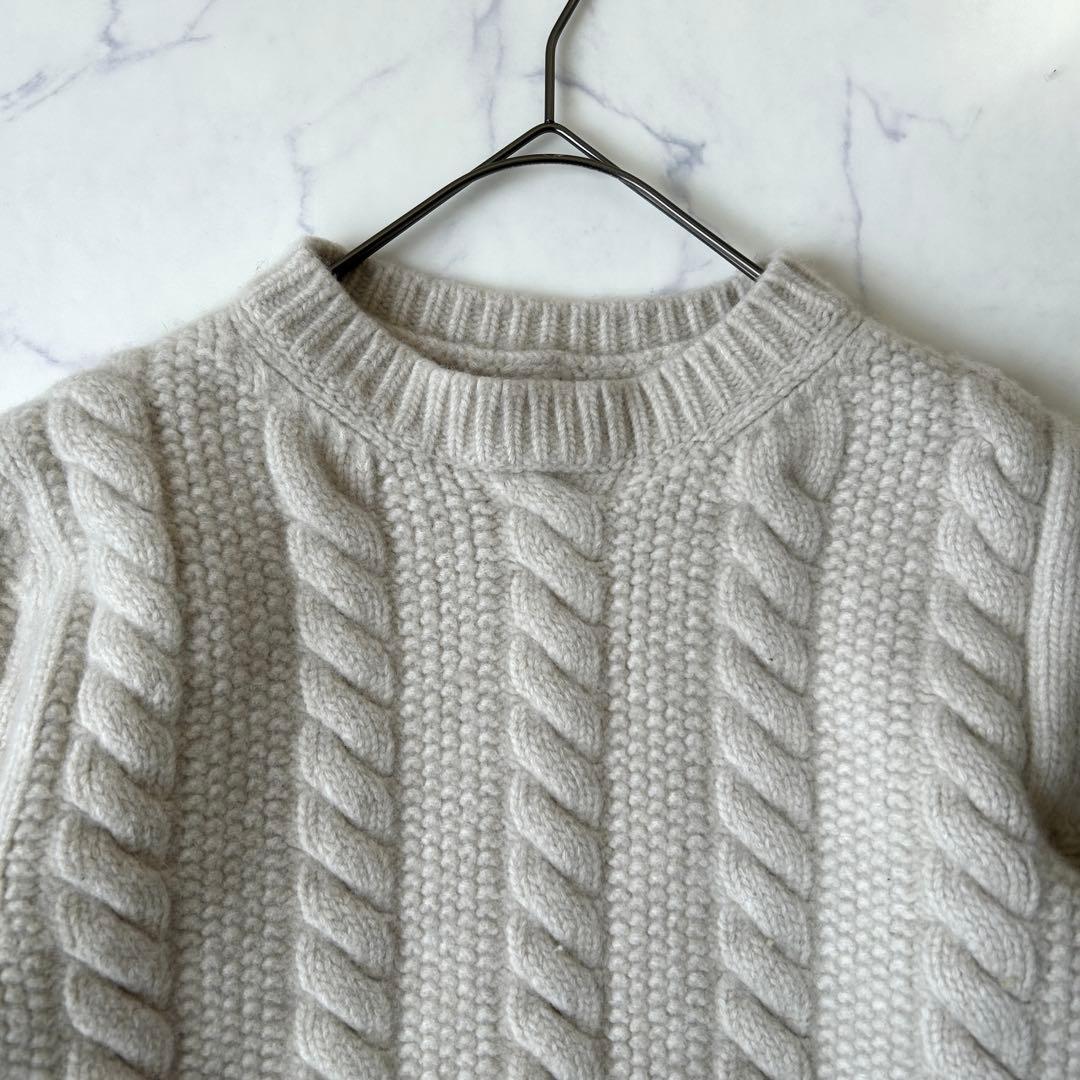 モンクレール 2023年モデル セーター ニット カシミヤ混ワッペン ケーブル