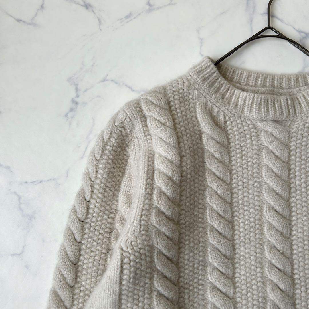 モンクレール 2023年モデル セーター ニット カシミヤ混ワッペン ケーブル