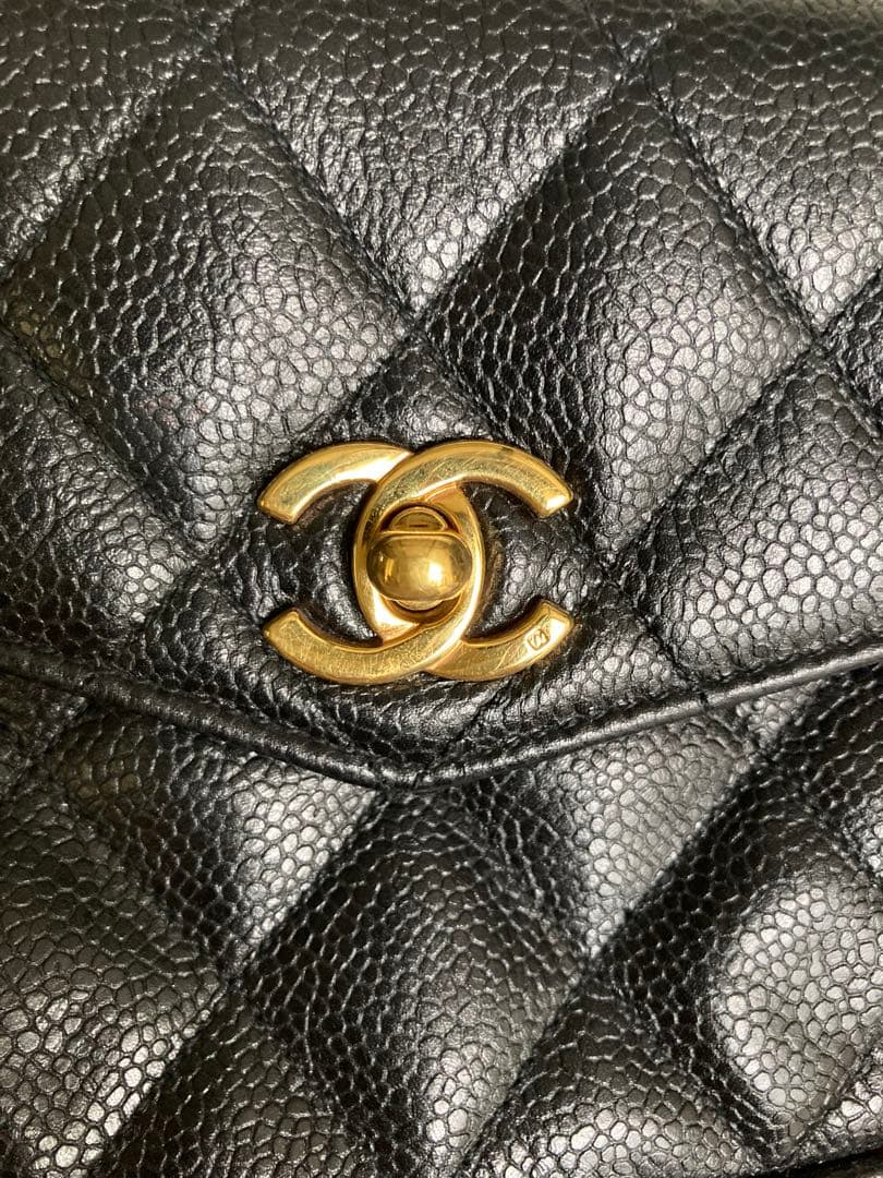 【希少】CHANEL キャビアスキン マトラッセ ウエストポーチ ウエストバッグ