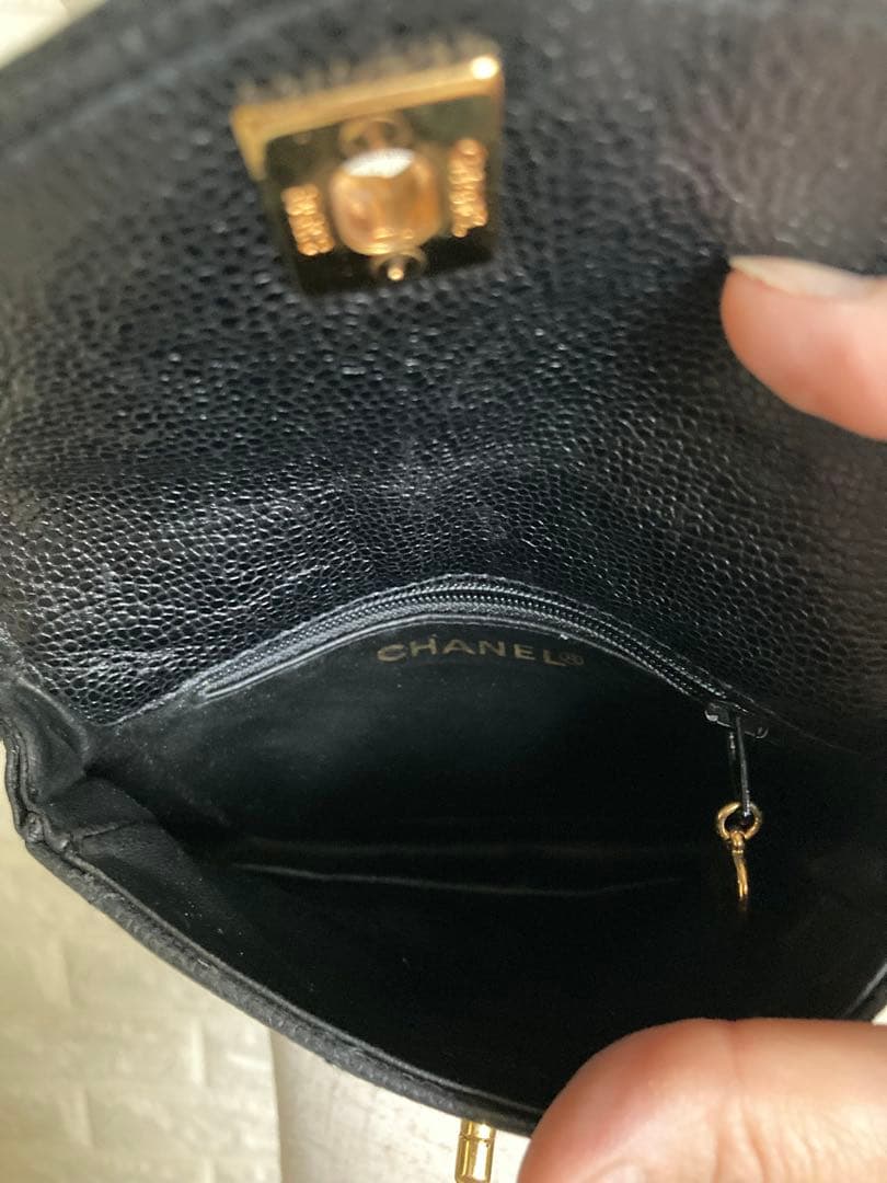 【希少】CHANEL キャビアスキン マトラッセ ウエストポーチ ウエストバッグ