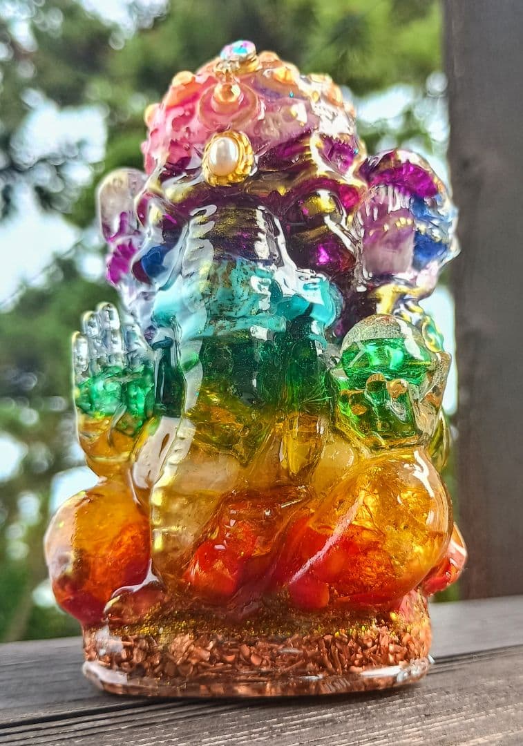 CHAKRA✧COLOR✧ガネーシャ神✧オルゴナイト