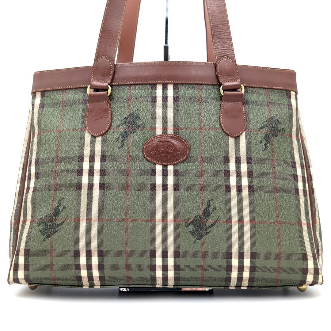 未使用級✨️ バーバリーズ トートバッグ ノバチェック シャドーホース 三層式