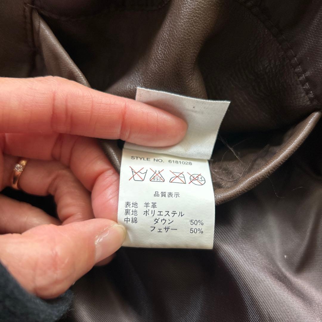 AVIREX VARSITY レザーダウンジャケット