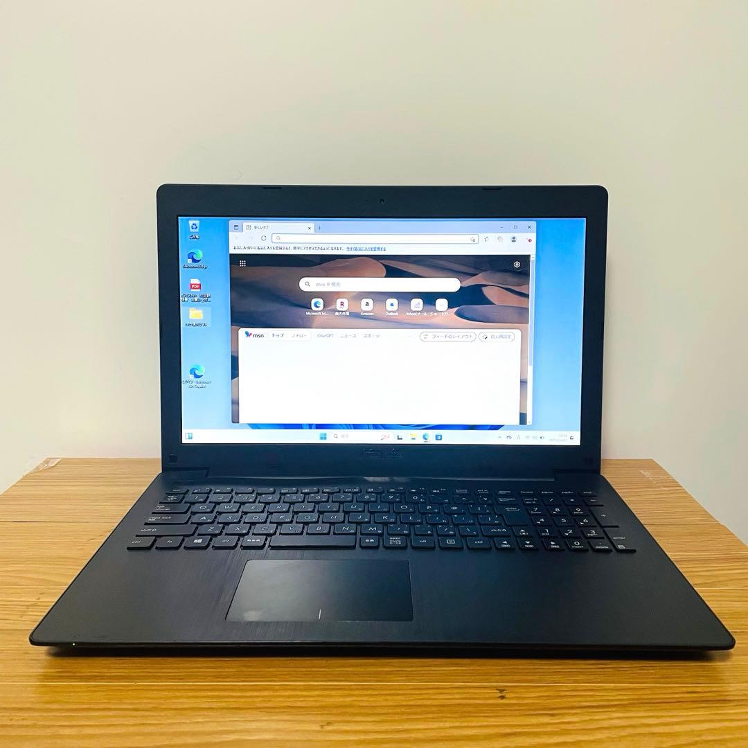 ブラックSSD ASUSノートパソコン　Windows11オフィスDVD