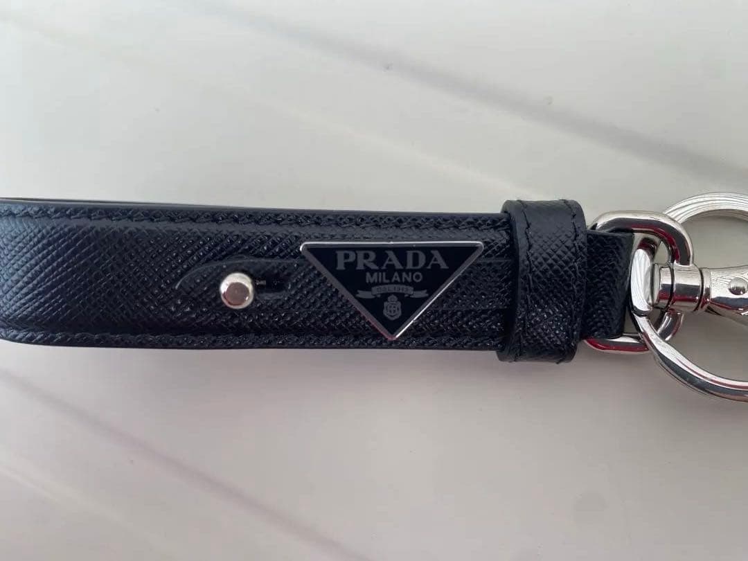 【箱付き】PRADA キーリング・ブラック　ナイロン