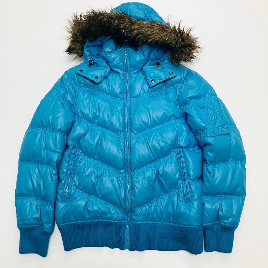 3WAY ユニクロ　ダウンジャケット　Y2K 平成　お兄系　光沢　ファー　M