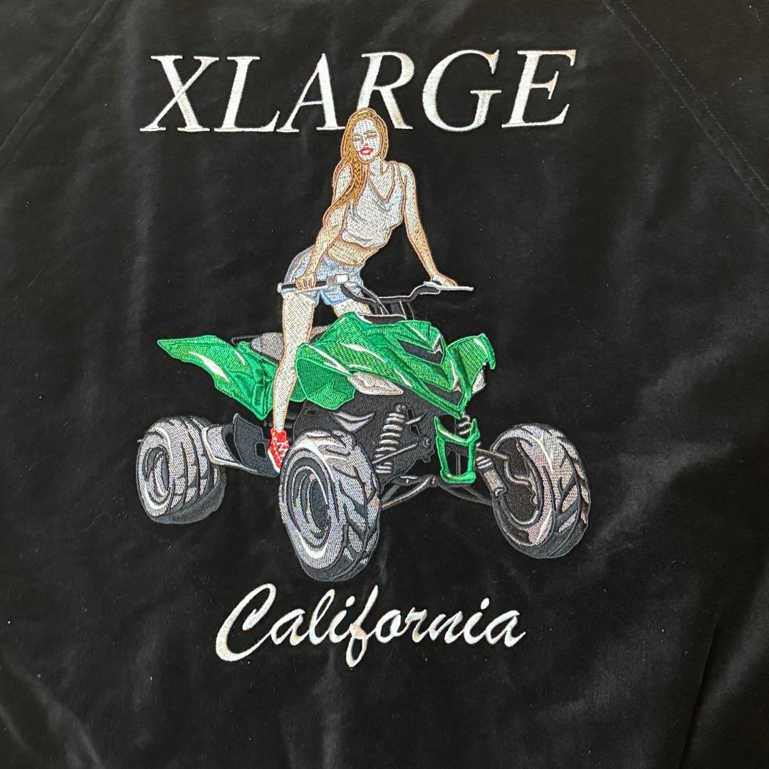 XLARGE（エクストララージ） スカジャン スーベニアジャケット ベロア 黒