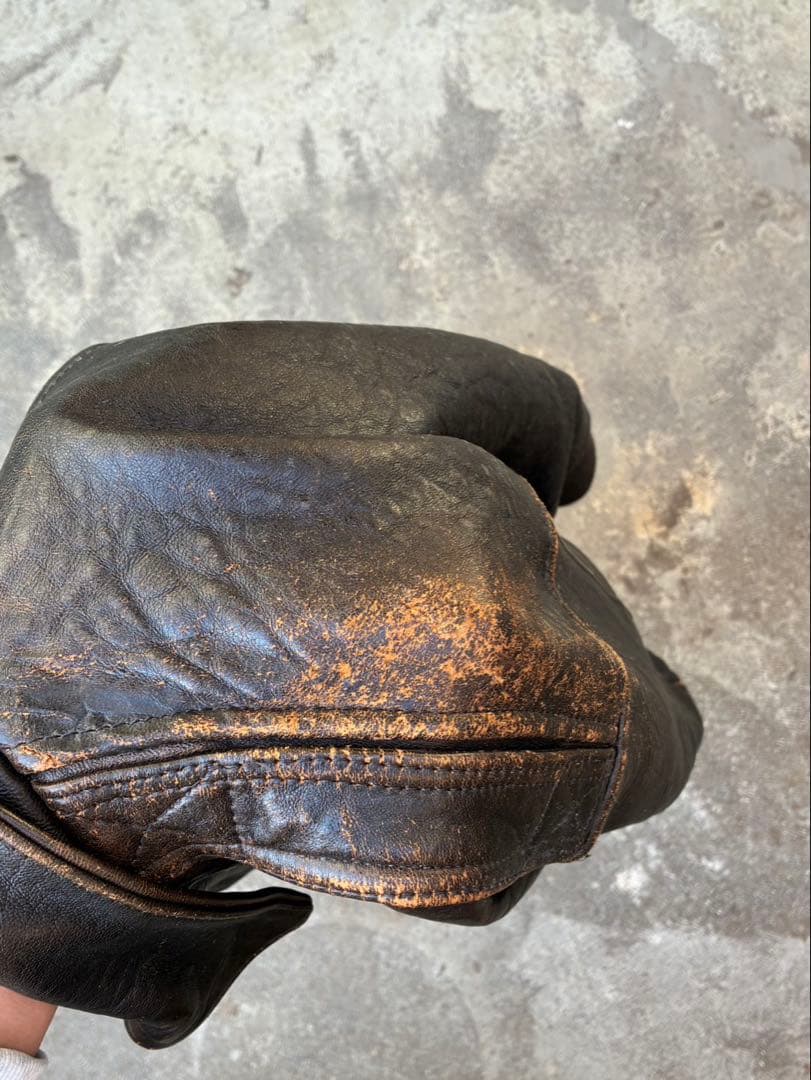 大人気90'S AVIREX A-2 本革 茶 レザージャケット