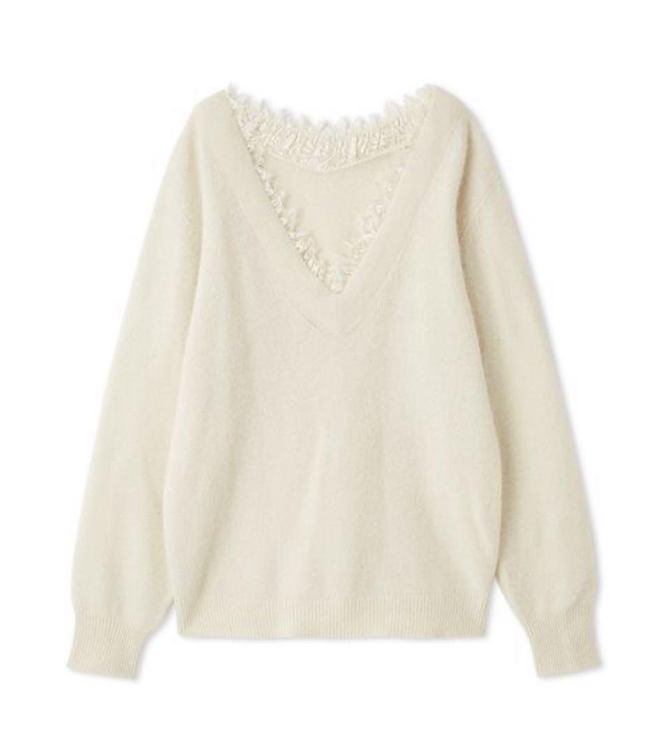 SNIDEL スナイデル フォックス衿レースプルオーバー